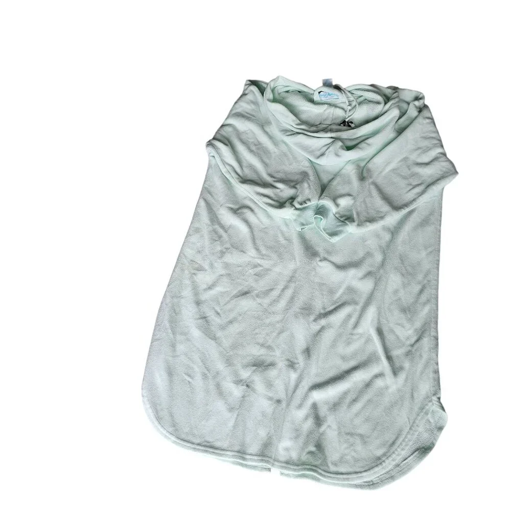 Vanity Fair Women's mint Green long Sleeved zipper Robe Pajamas Fleece size S